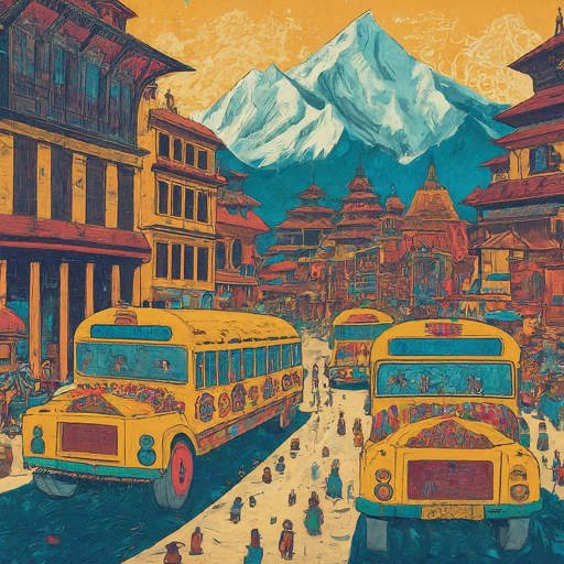Consolidating Kathmandu's school bus system to save fuel, student commute, and fix traffic
