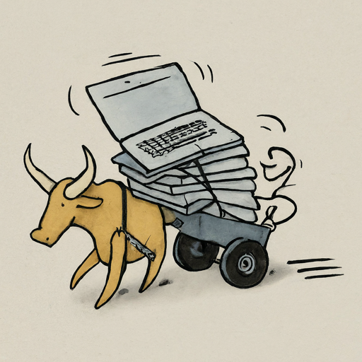 Shuttling laptops in carts: foiled by lack of clear and united team vision